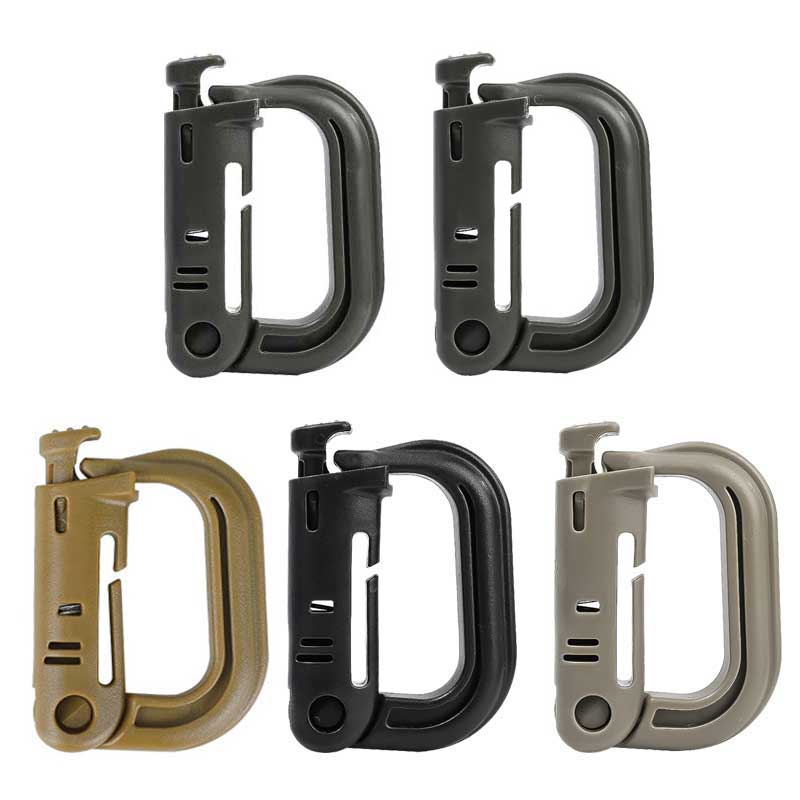 Snap Fastener Setter - 5PCS Grimloc Molle Carabiner D Locking