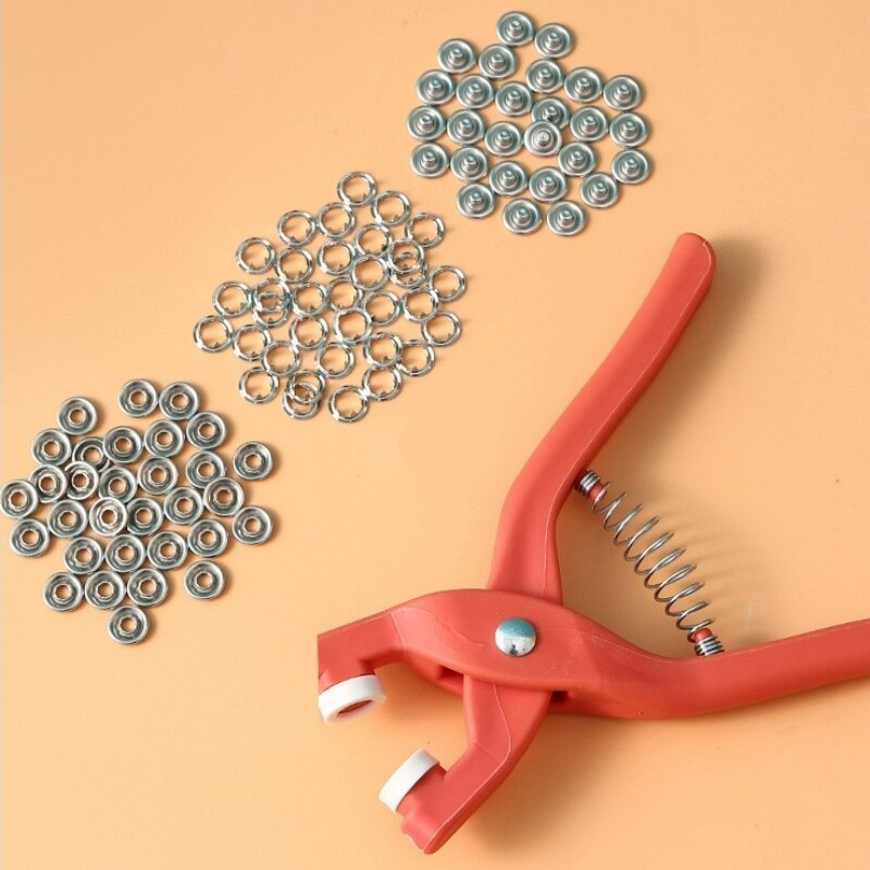 Snap Fastener Setter - 50 Sets 9.5MM Five Jaw Buckle