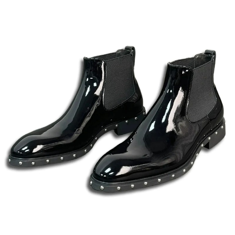 Leatherwork Designs - Designer Pointed Toe Chelsea Boots Men's