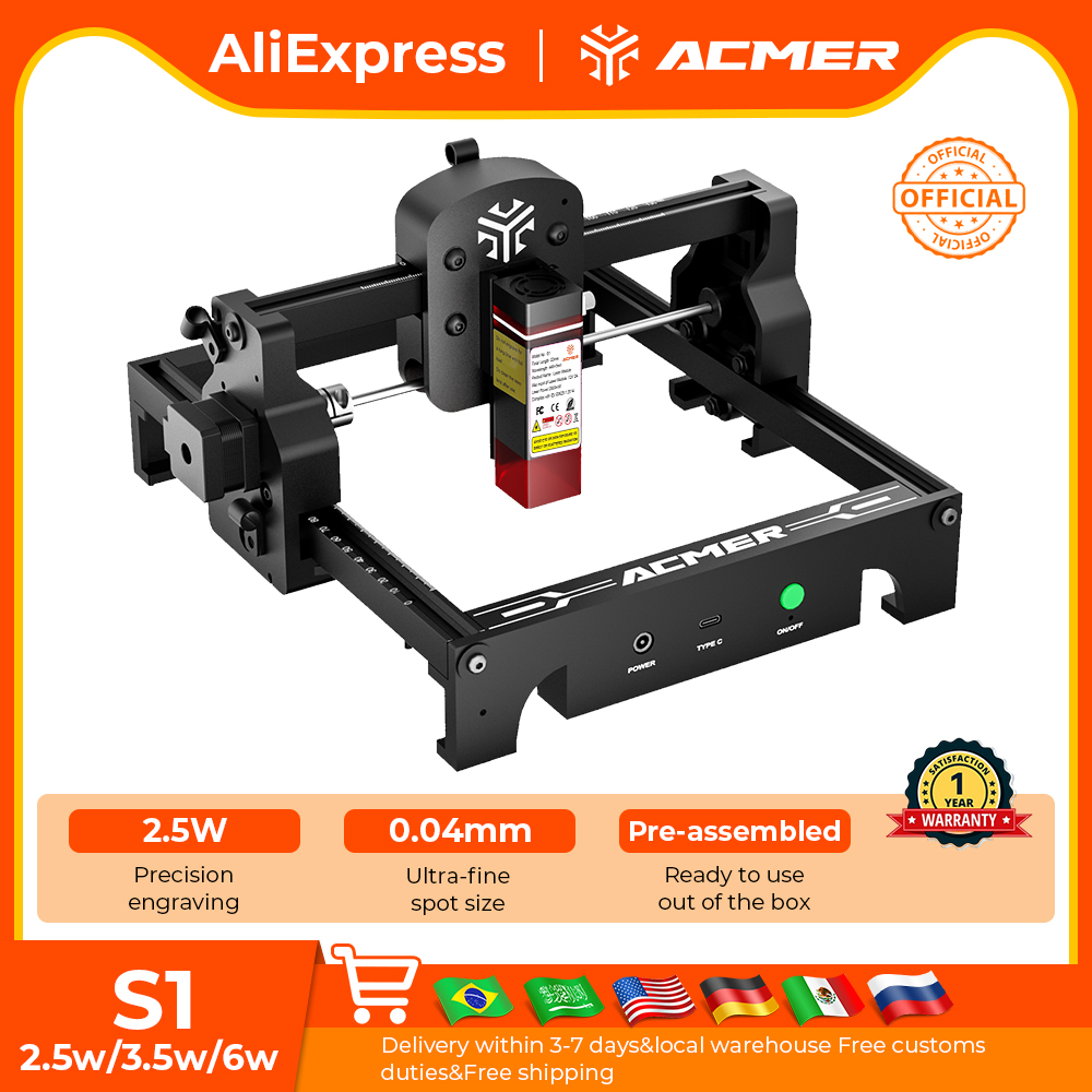 Leatherwork Machine - ACMER S1 Mini Laser Engraving and