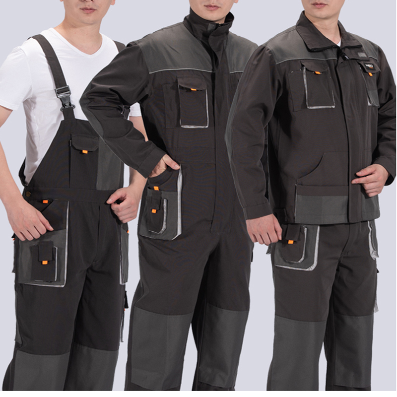 Leather Work Overalls - Welding Suits Working Bib Overalls Protective
