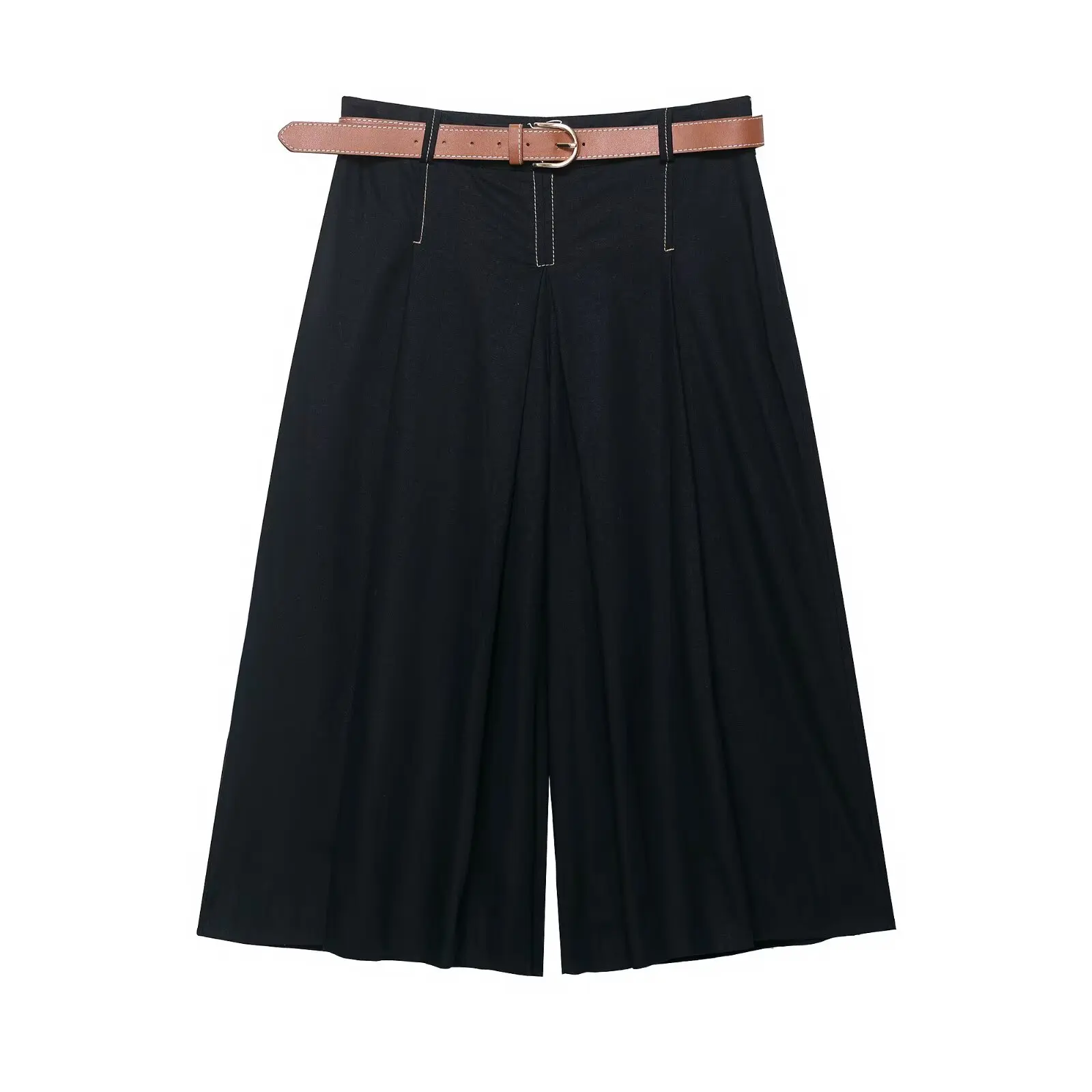 Leather Work Overalls - Bermuda Shorts for Women Dressy Casual