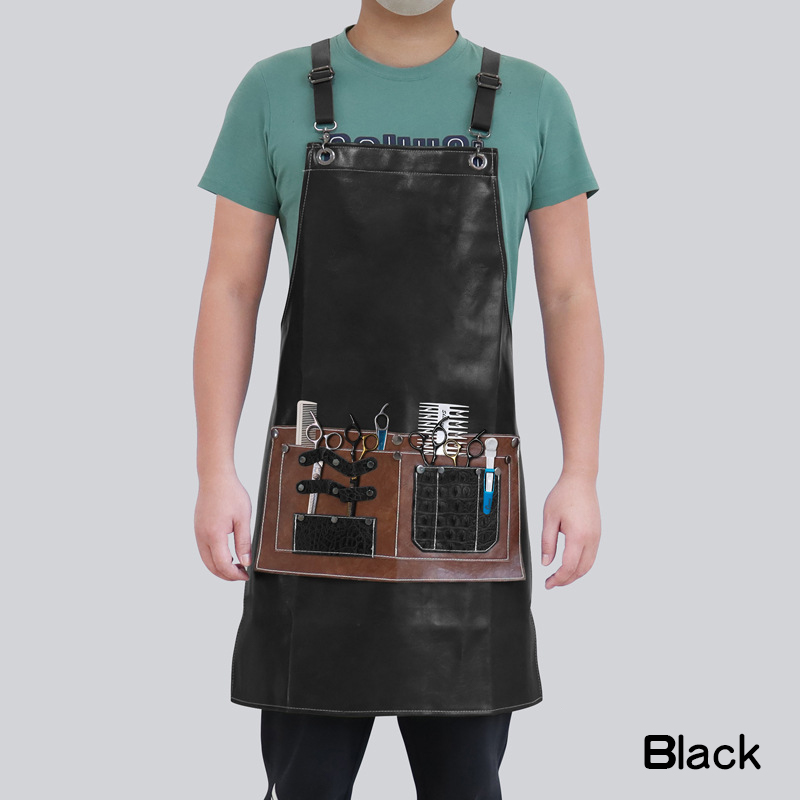 Leather Work Overalls - pu leather apron custom logo work