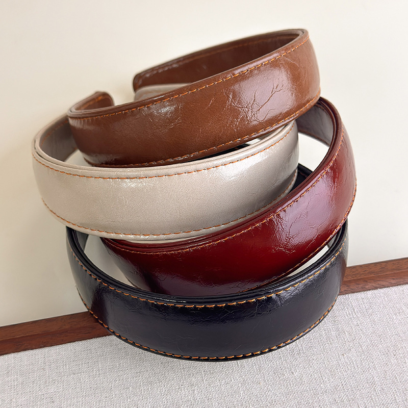 Leather Headbands Simple Solid - Leatherwork Rings review and price