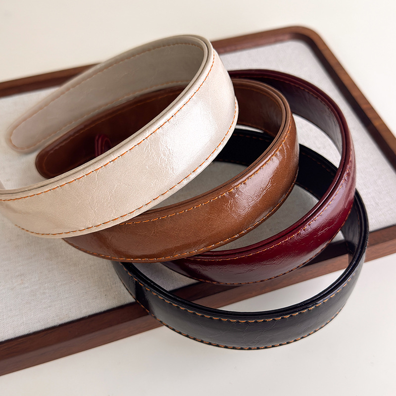 Leather Headbands Simple Solid - Leatherwork Rings review and price