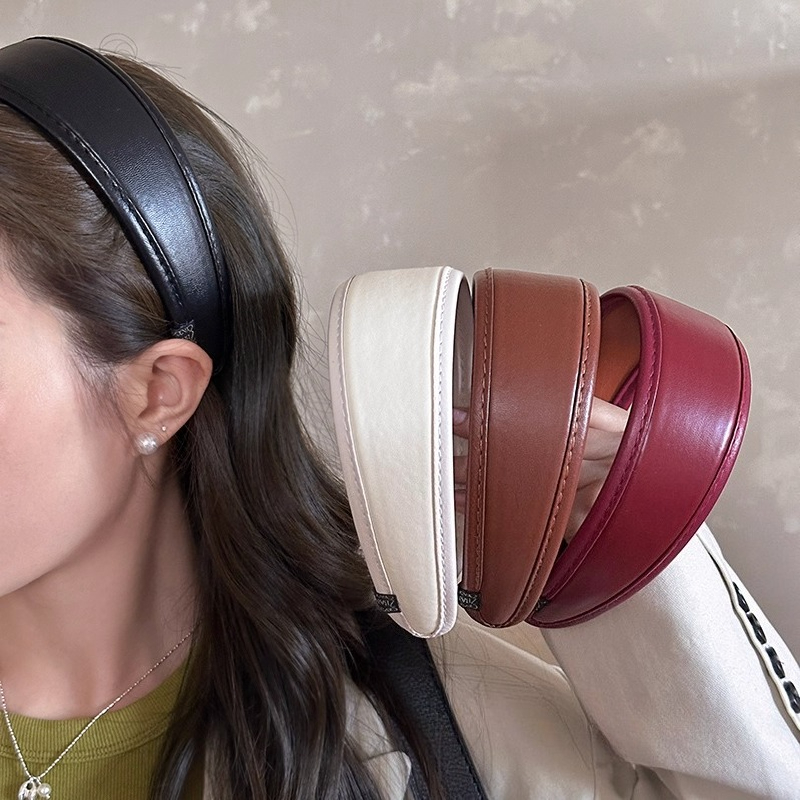 Leather Headbands Simple Solid - Leatherwork Rings review and price