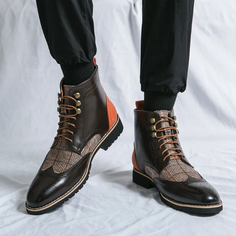 Retro Black High Top Men's Bro - Leather Work Dress review and price