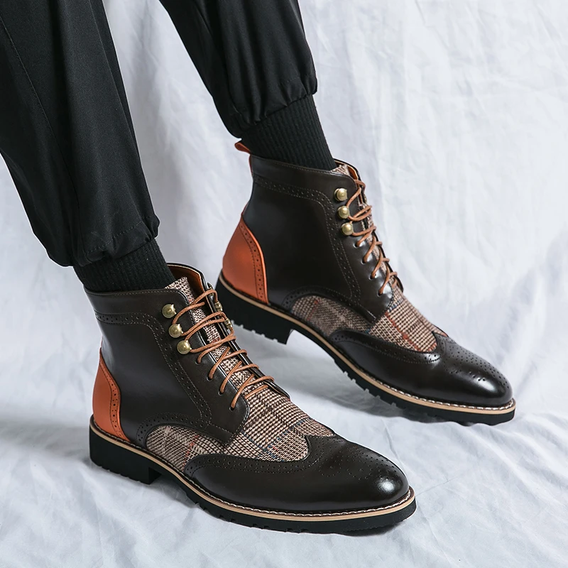 Retro Black High Top Men's Bro - Leather Work Dress review and price