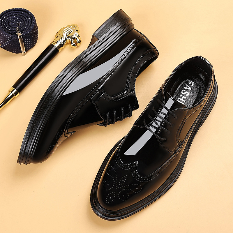 Men's Patent Leather Brogue Dr - Leather Work Dress review and price