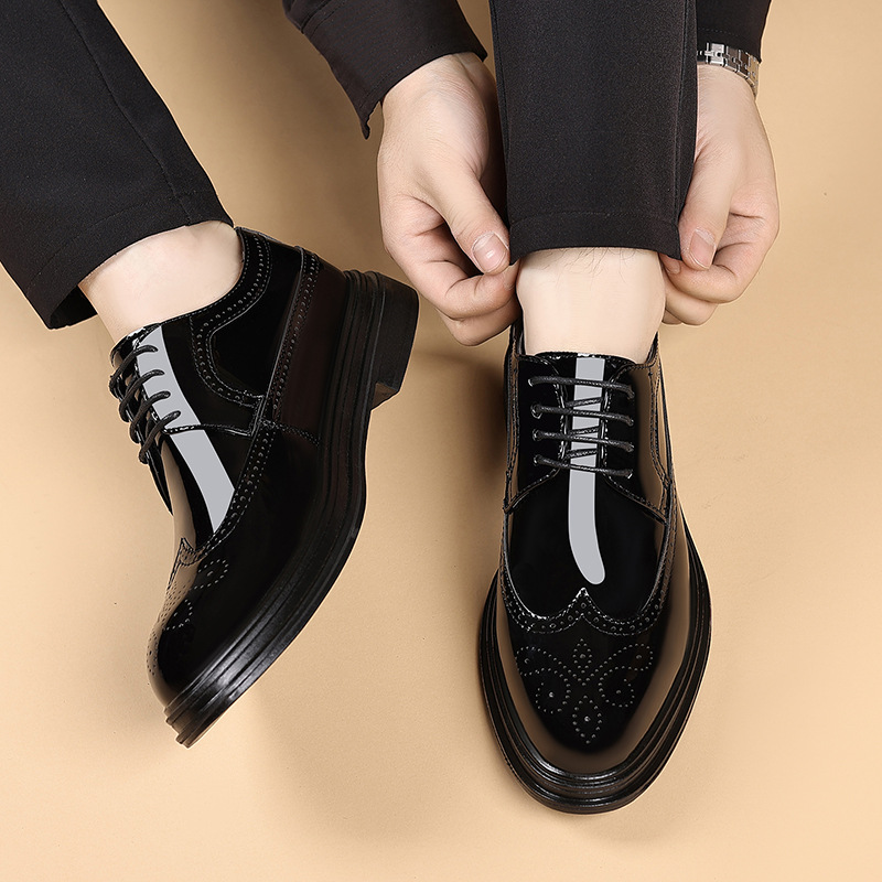 Men's Patent Leather Brogue Dr - Leather Work Dress review and price