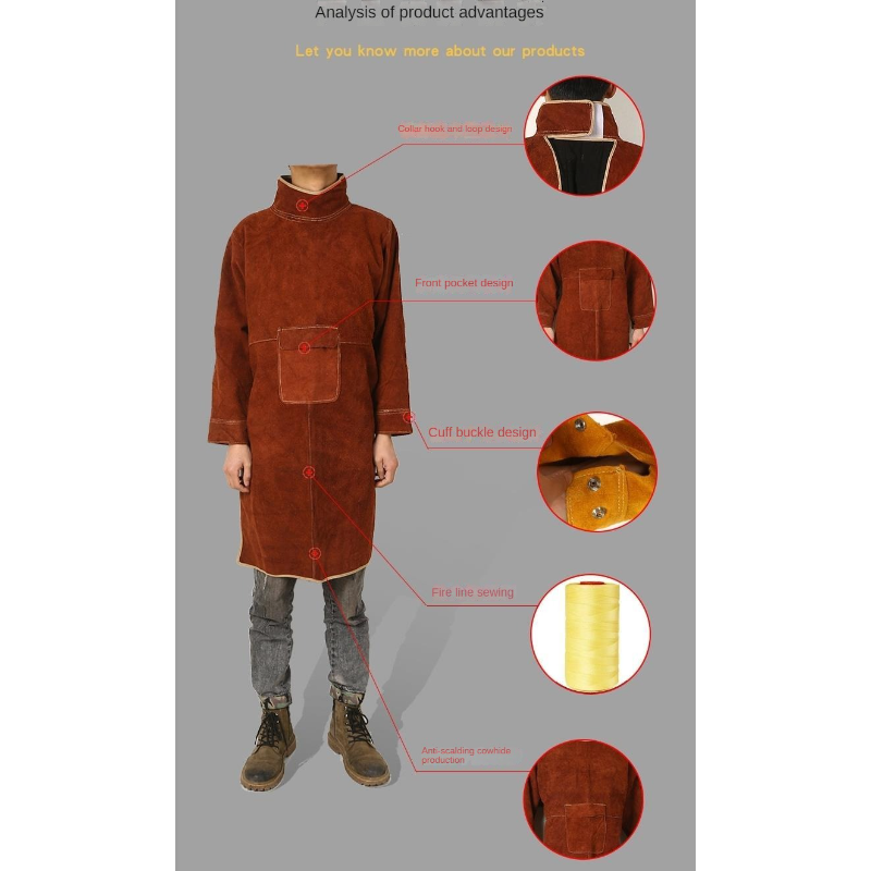 Welder Protective Cover Cowhid - Leather Work Overalls review and price