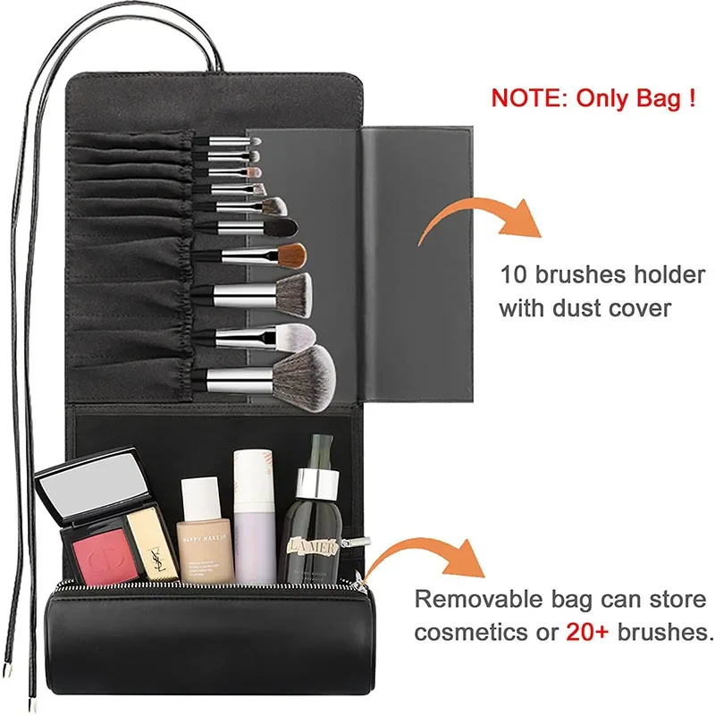 Women's Makeup Brush Bag Rolli - Leatherwork Roller review and price