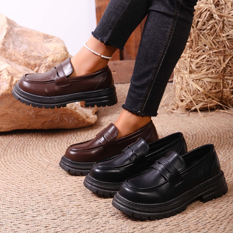 Women's Brown Leather Loafers  - Leather Work Dress review and price