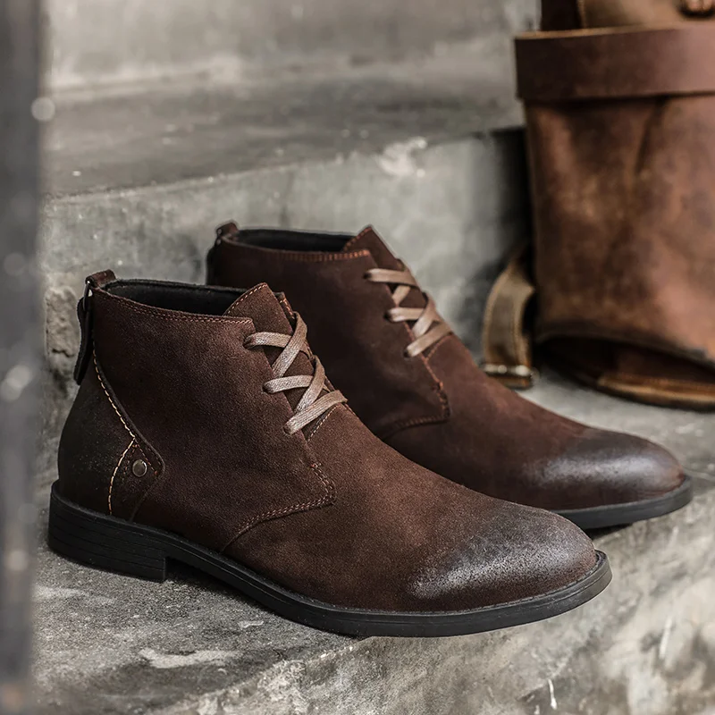 New Cow Suede Ankle Boots Hand - Leatherwork Tools review and price