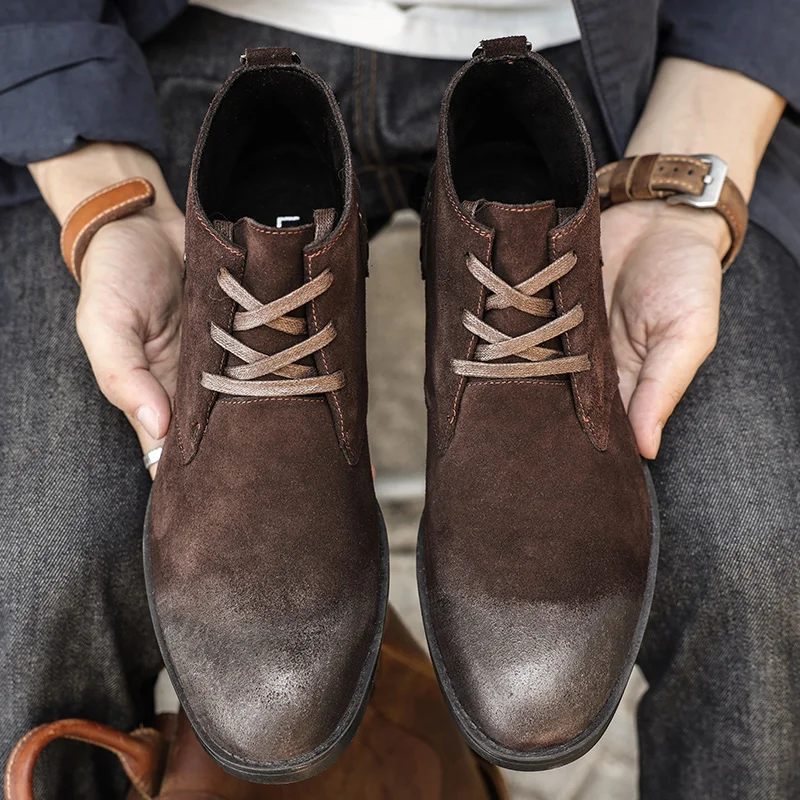 New Cow Suede Ankle Boots Hand - Leatherwork Tools review and price