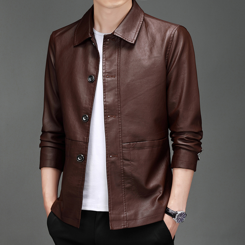 Autumn New Leather Suit Jacket - Leather Work Jacket Mens review and price