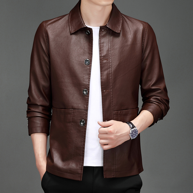Autumn New Leather Suit Jacket - Leather Work Jacket Mens review and price