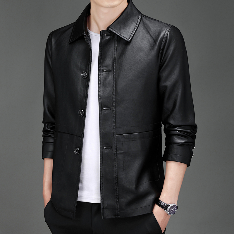 Autumn New Leather Suit Jacket - Leather Work Jacket Mens review and price