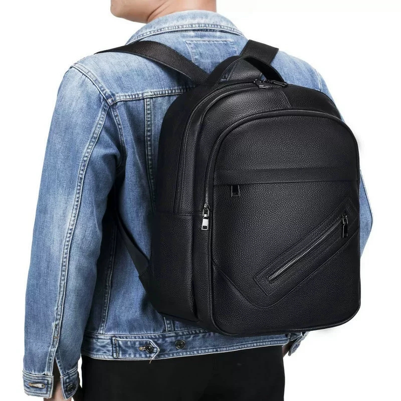 Black Genuine Leather Laptop B - Leather Work Rucksack review and price