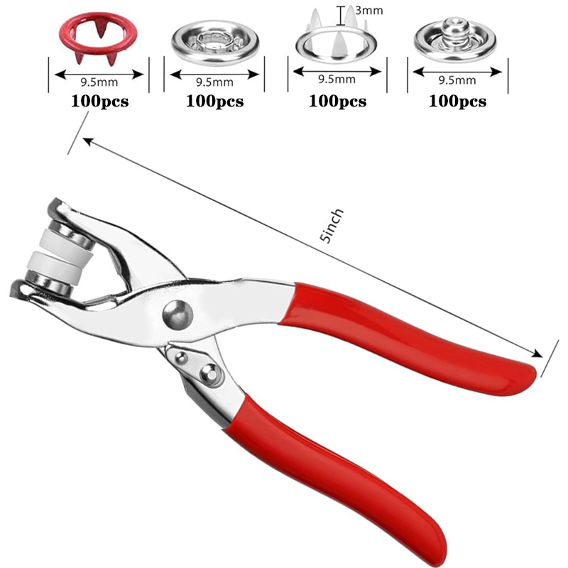 100 Sets Snap Pliers Automatic - Snap Fastener Setter review and price