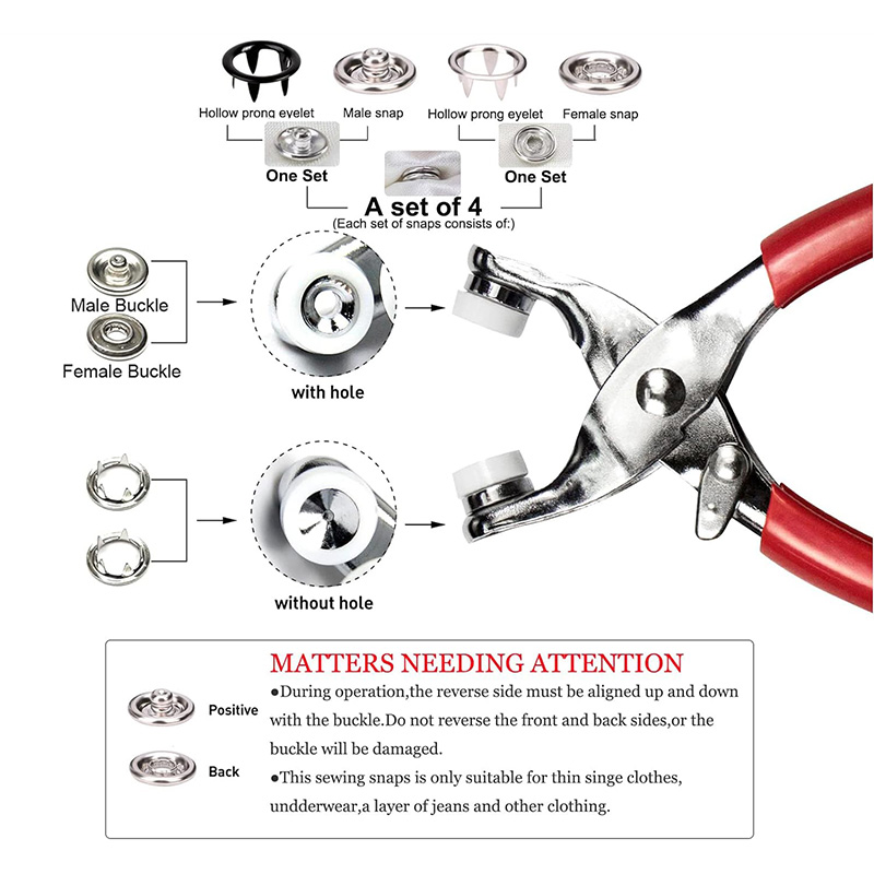 100 Sets Snap Pliers Automatic - Snap Fastener Setter review and price