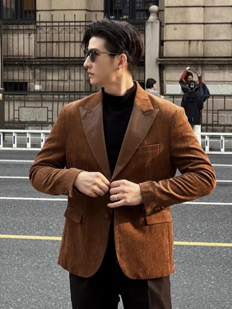 Fashion Mens Autumn Party Slim - Leather Work Jacket Mens review and price