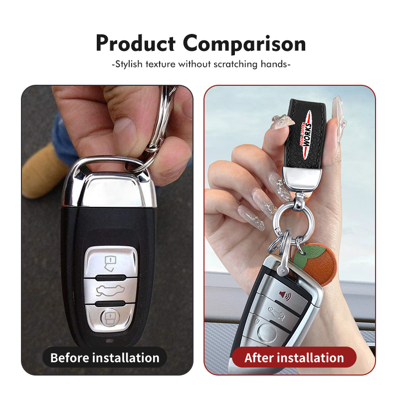 For MINI Leather Car Keyring L - Leatherwork Rings review and price
