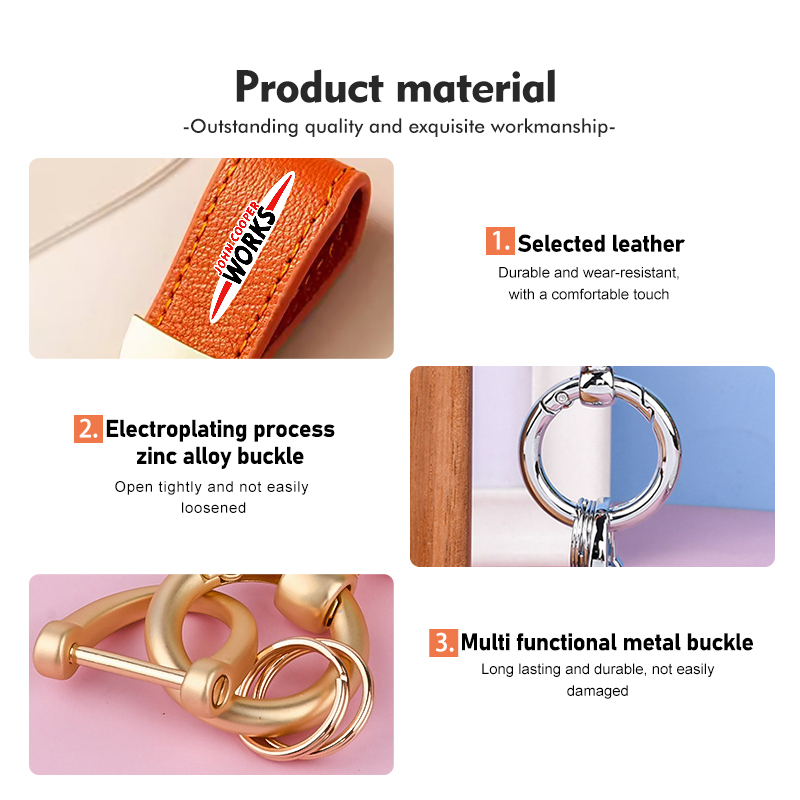 For MINI Leather Car Keyring L - Leatherwork Rings review and price