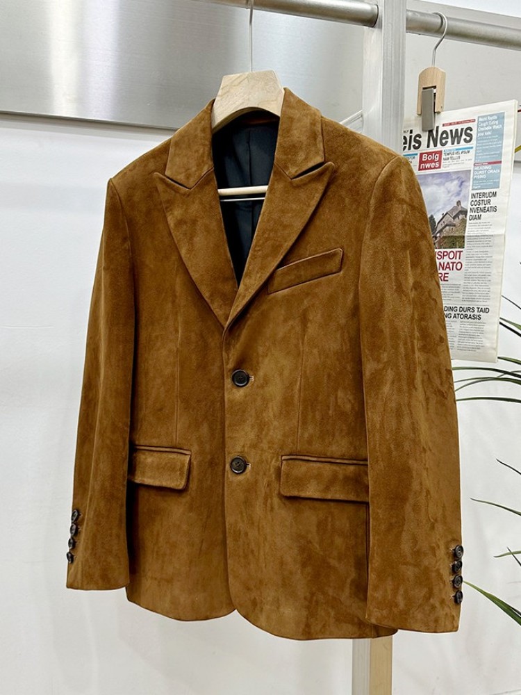 Vintage Suede Sheepskin Elegan - Leather Work Jacket Mens review and price