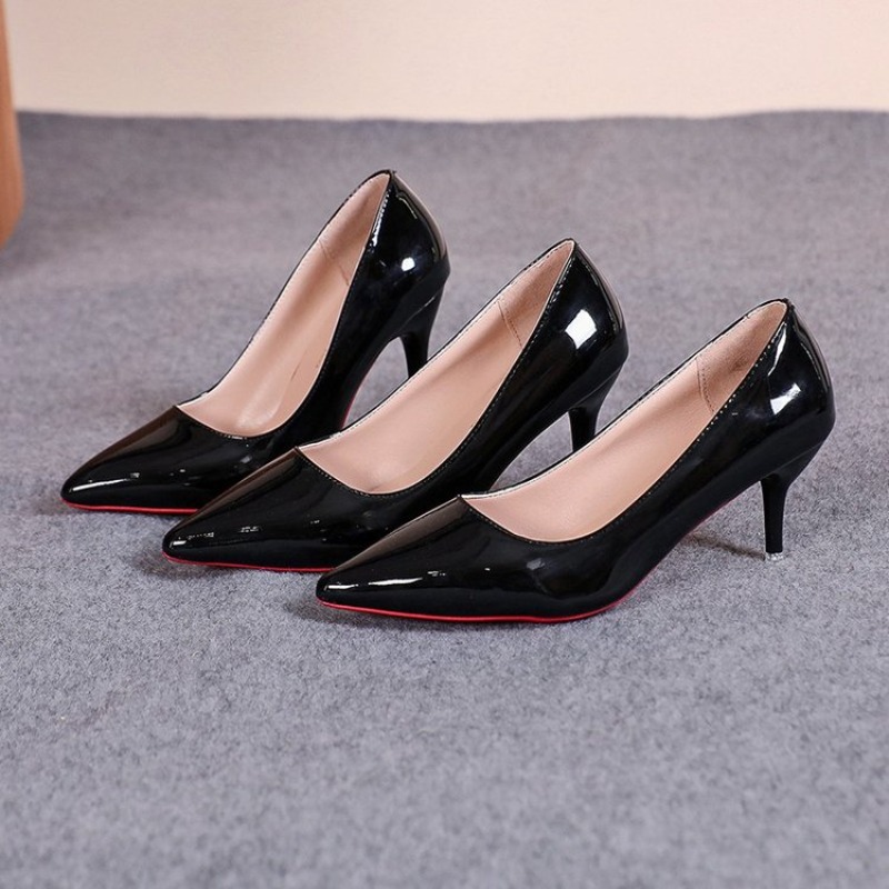 Sexy Pointed Toe Patent Leathe - Leather Work Dress review and price