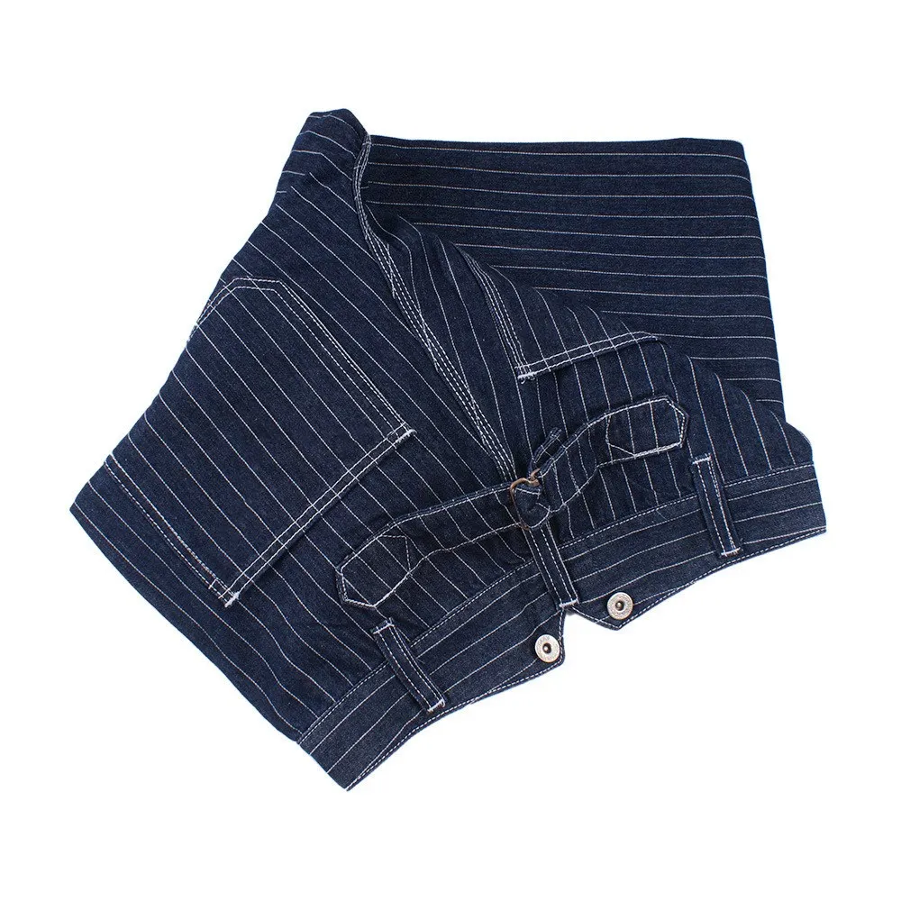 Vintage Railroad Stripe Denim  - Leather Work Overalls review and price