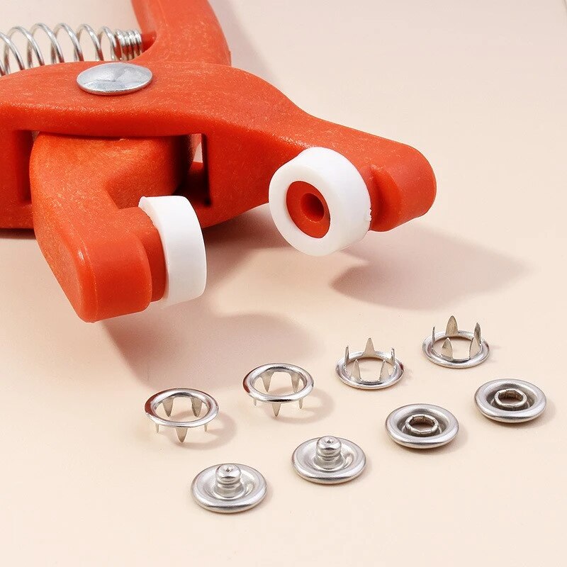 50 Sets 9.5MM Five Jaw Buckle  - Snap Fastener Setter review and price