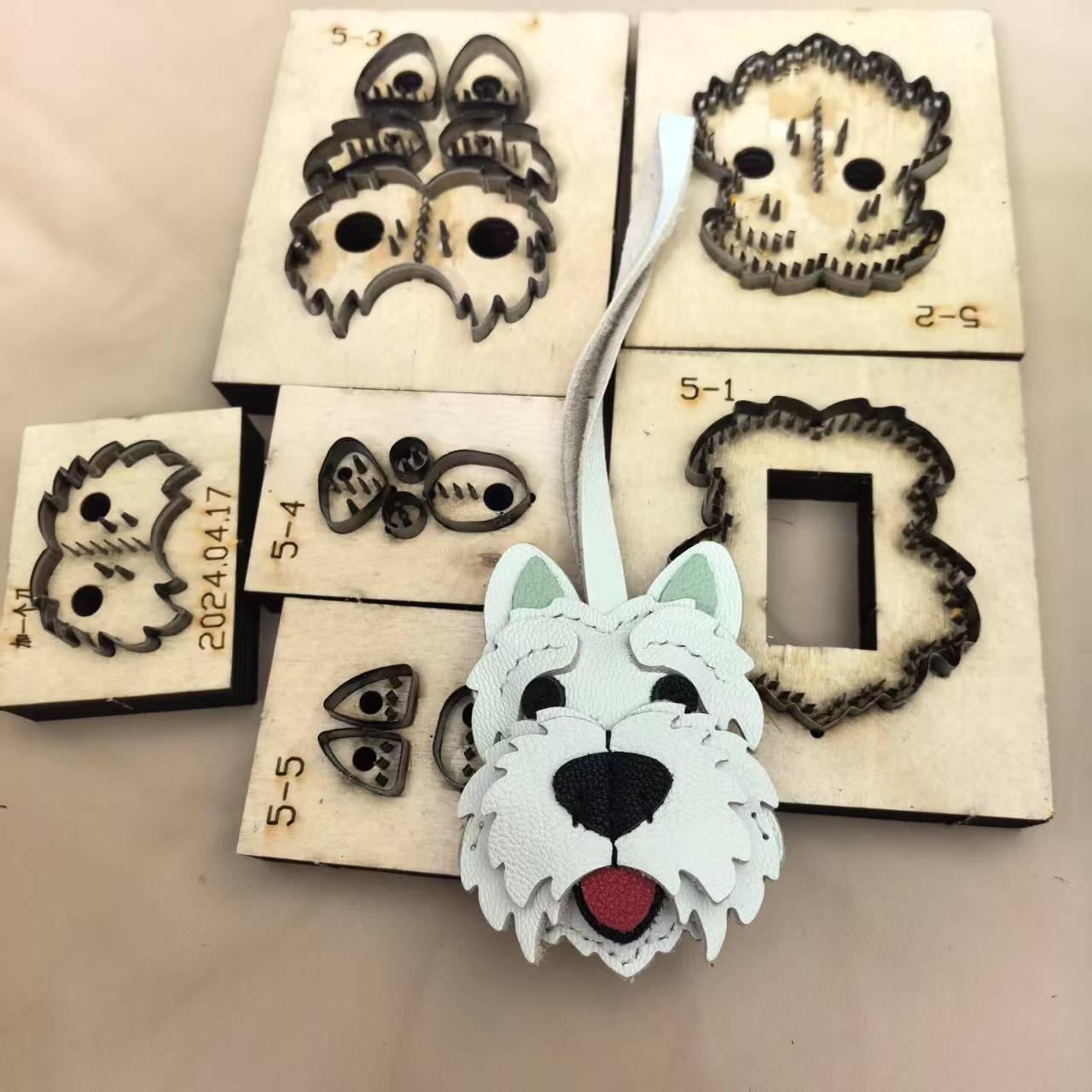 Wooden Cutting Die, Cute Westi - Leatherwork Rings review and price