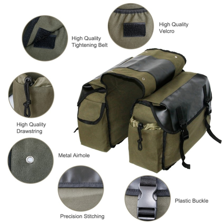 Canvas Leather Rear Saddlebag  - Leatherwork Bag review and price