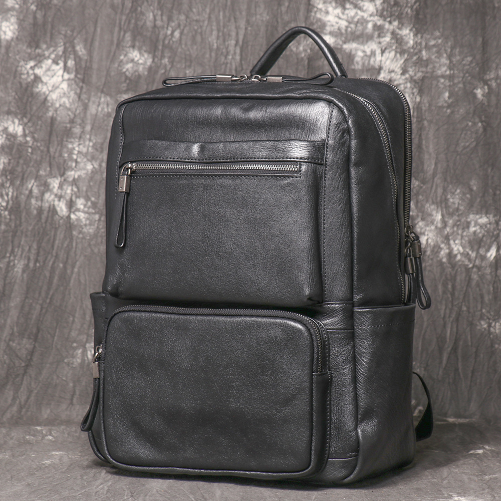 Black Genuine Leather Backpack - Leather Work Rucksack review and price