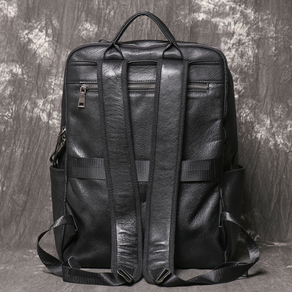 Black Genuine Leather Backpack - Leather Work Rucksack review and price