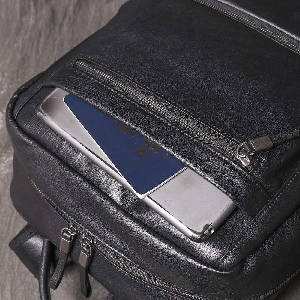 Black Genuine Leather Backpack - Leather Work Rucksack review and price