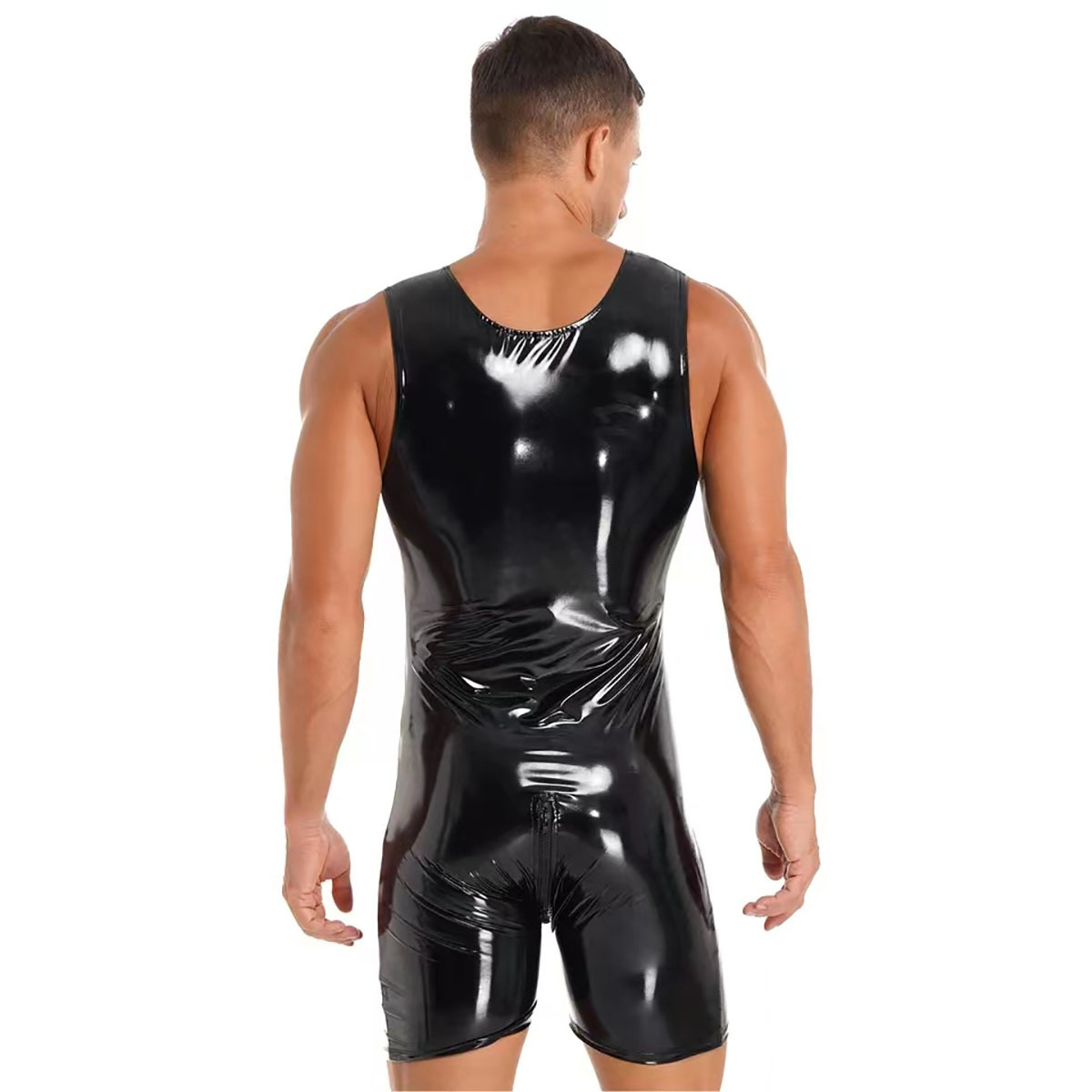 Mens Jumpsuit Mirror Bright Le - Leather Work Overalls review and price