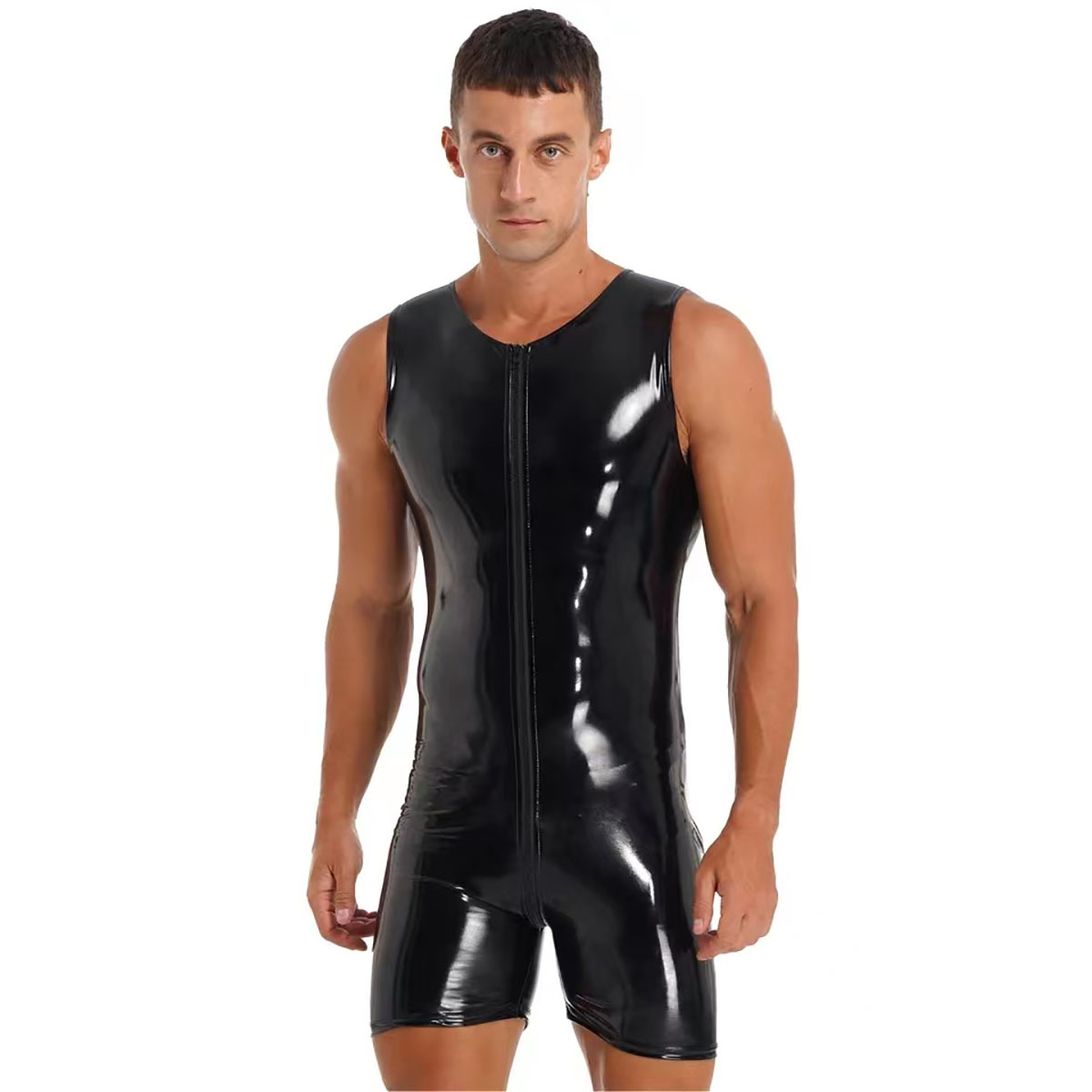 Mens Jumpsuit Mirror Bright Le - Leather Work Overalls review and price