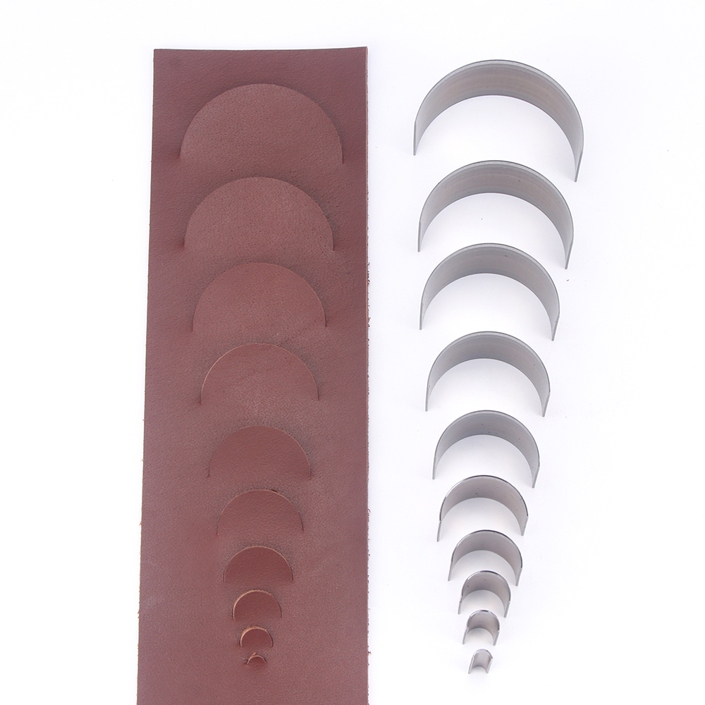 10pc/set Half Circle Punching  - Leatherwork Rings review and price