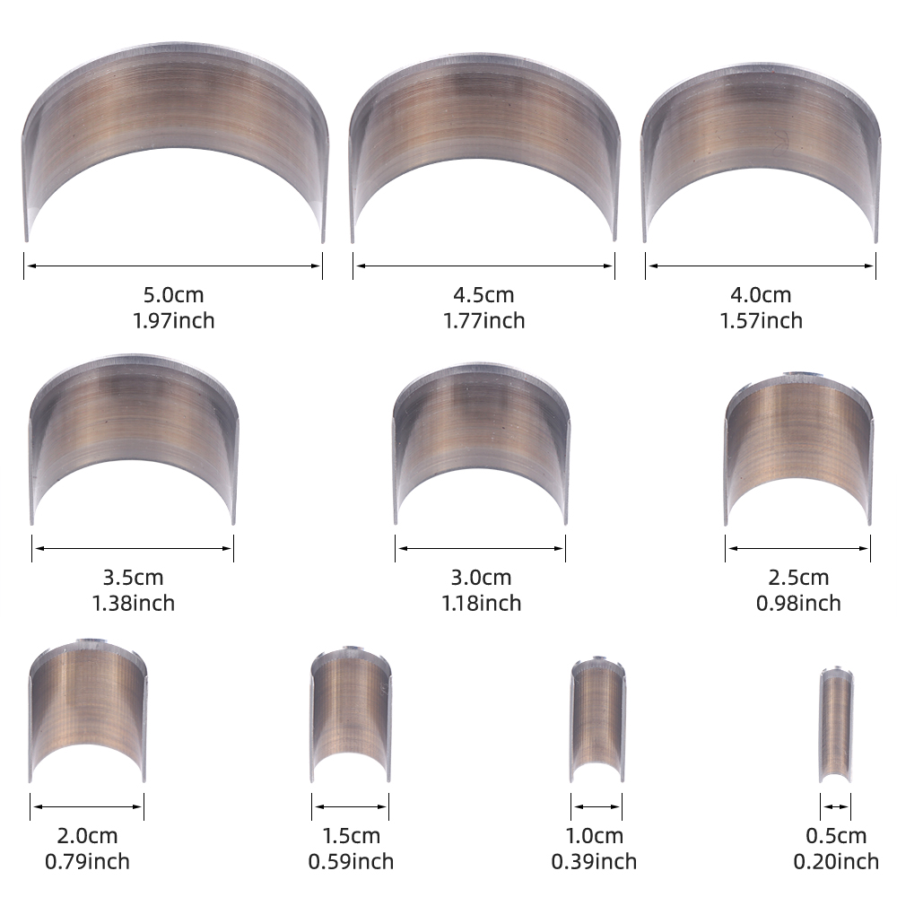 10pc/set Half Circle Punching  - Leatherwork Rings review and price