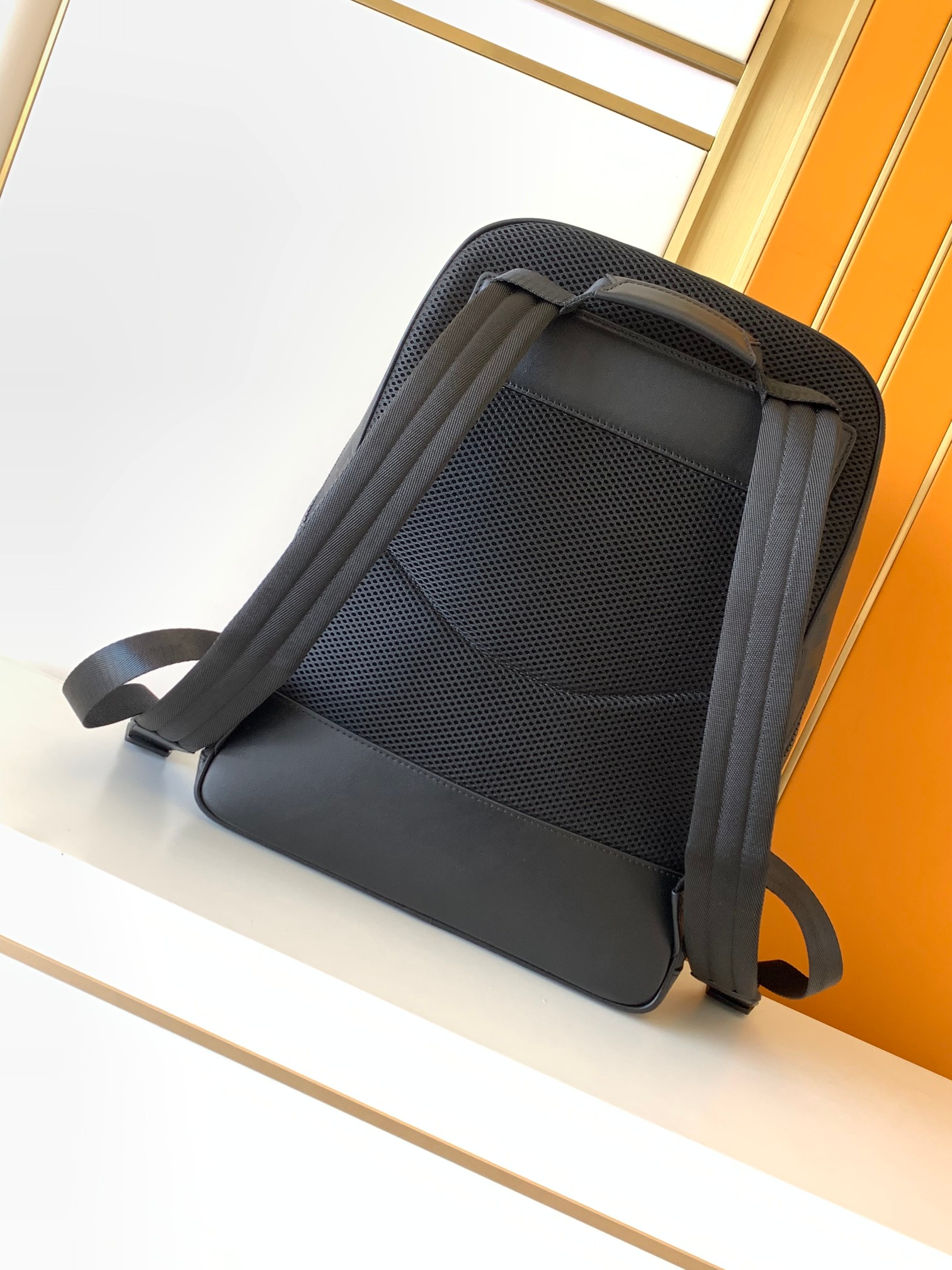 Minimalist Black Embossed Back - Leather Work Rucksack review and price