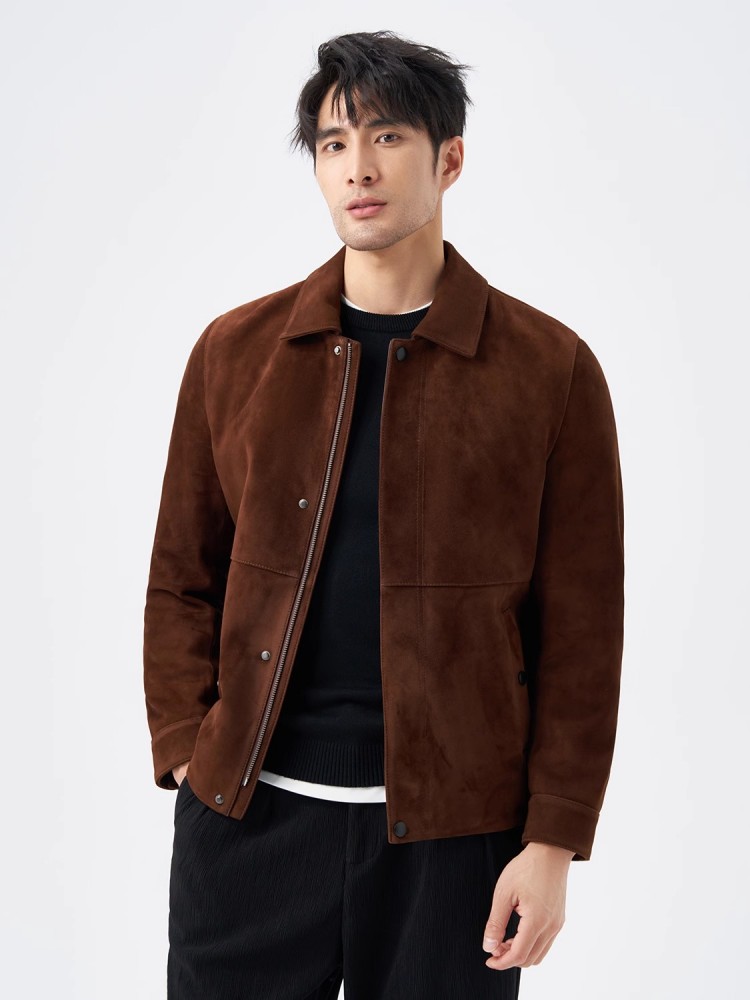 Top Quality Natural Real Suede - Leather Work Jacket Mens review and price
