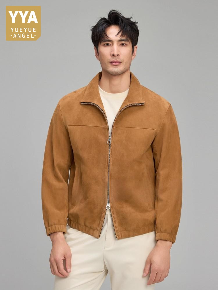 Luxury Mens Soft Natural Suede - Leather Work Jacket Mens review and price