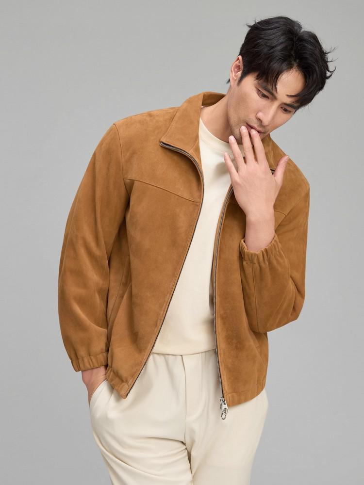 Luxury Mens Soft Natural Suede - Leather Work Jacket Mens review and price
