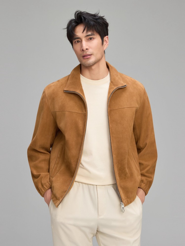 Luxury Mens Soft Natural Suede - Leather Work Jacket Mens review and price