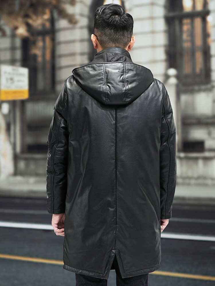 Winter Men Warm Cowhide Genuin - Leather Work Jacket Mens review and price