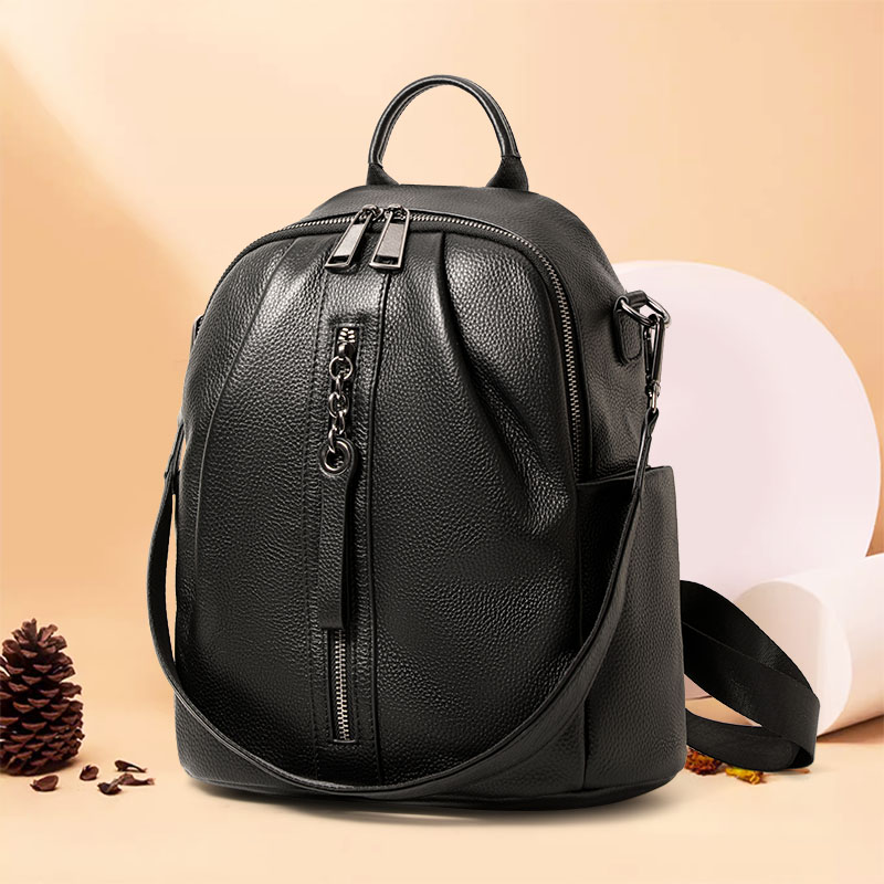 Genuine Cowhide Anti Theft Bac - Leather Work Rucksack review and price